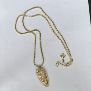 Kendra Scott Gold + Rose Gold Textured Pendant Necklace